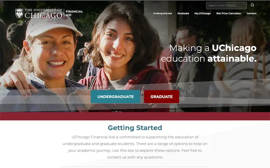 Financial Aid preview